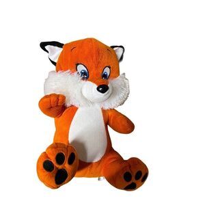 Six Flags Orange Exclusive Blue Eye Fox Stuffed Animal One Size